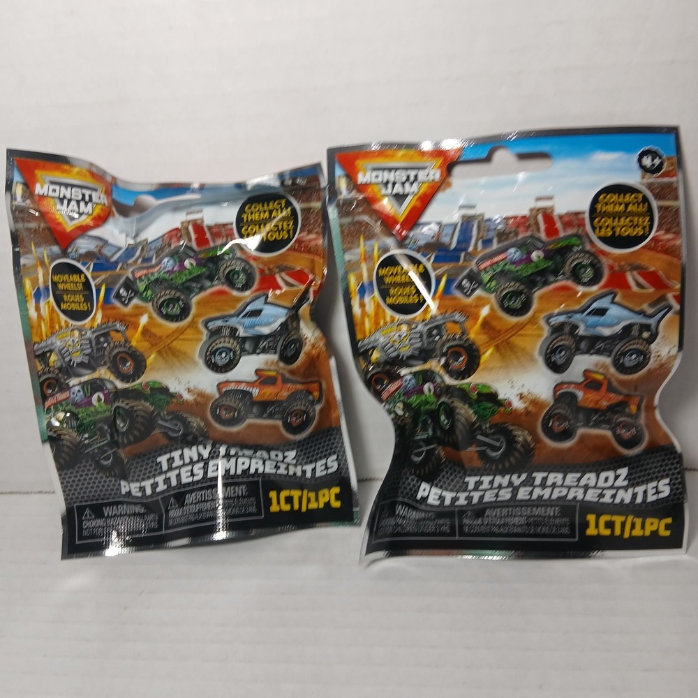 Monster Jam Minis TINY TREADZ PETITES EMPREINTES / Sealed Lot 2 Blind Bag New